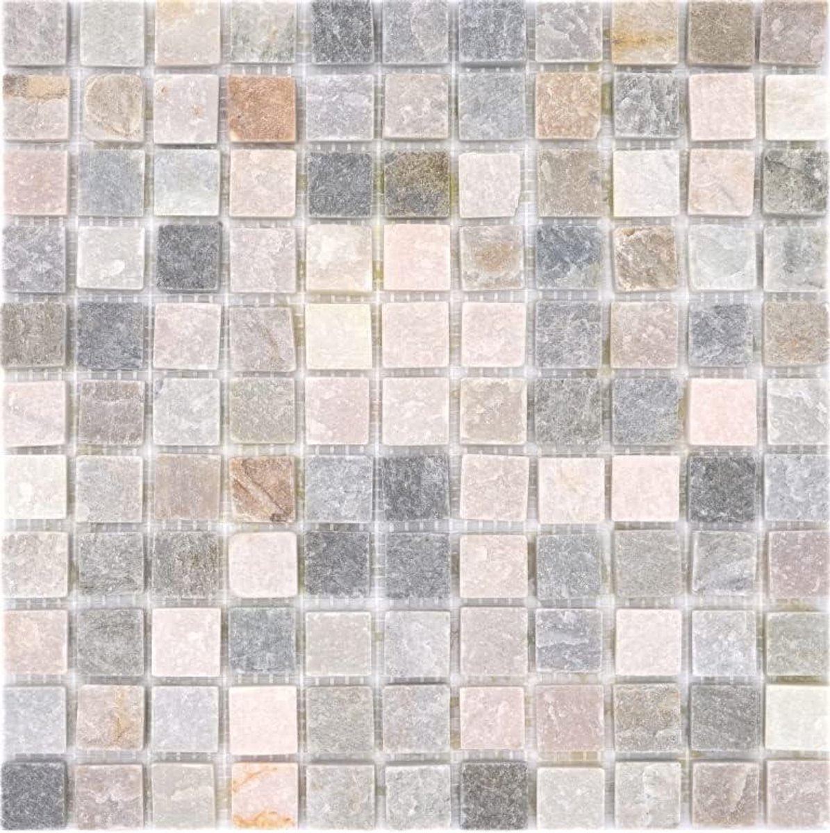 Mozaïek tegels - Natuursteen look - Keukenwand afwerken - 3D-look - 10 vellen - Beige grijs