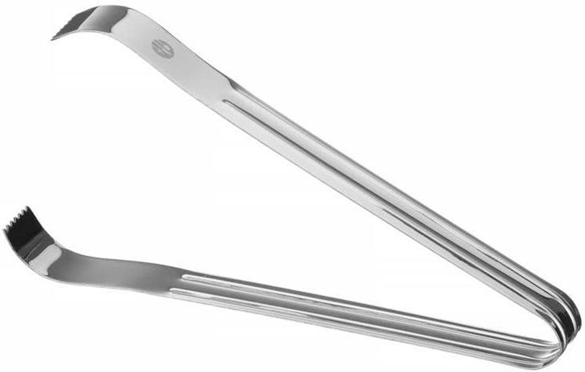 IJsblokjestang - Tang voor ijs - Drankjes serveren - Vaatwasmachinebestendig - 18 cm - Zilverkleurig