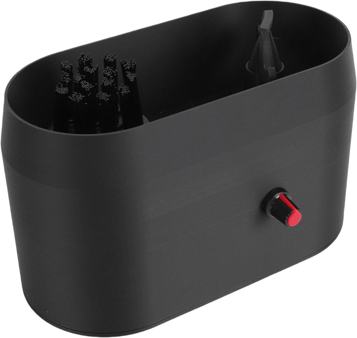 Reinigingsdoos Koffiefilter - Barista Tool - Koffieapparaat Onderhoud - Geïntegreerde Borstel Schraper - 18x11.5 cm - Zwart