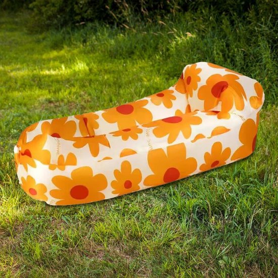 Opblaasbare Lounger - Luchtbank Zonnebed - Ontspannen Buiten - Snel Opblaasbaar - 240 x 70 cm - Zonnebloem Geel — afbeelding 5