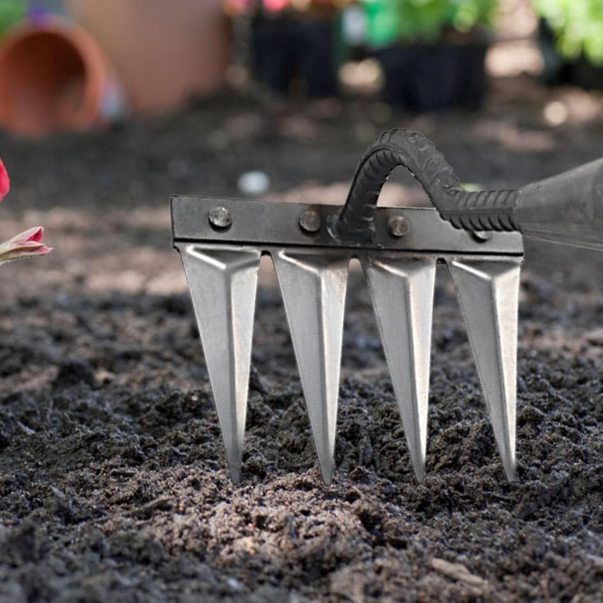 Handmatige onkruidsteker - Tuin hark - Gazon verzorgen - Ergonomische handgreep - 20.6 x 17.7 cm - Niet gespecificeerd
