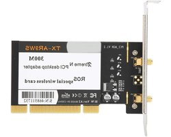 Draadloze Netwerkkaart - PCI Express Adapter - Desktop Internet - 300 Mbps Snelheid - 2.4 GHz Band - Groen