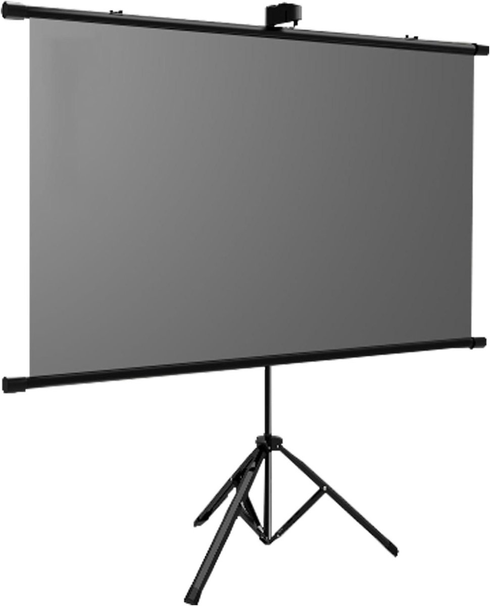 Projectiescherm - Filmscherm - Thuisbioscoop Creëren - Intrekbaar en Opvouwbaar - 72 Inch - Wit