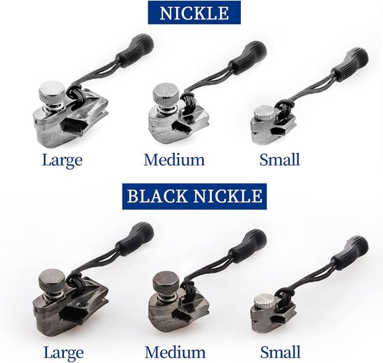 Ritssluiting reparatieset - Vervangende rits - Kleding repareren - Universeel toepasbaar - 3 maten - Zilver — afbeelding 4
