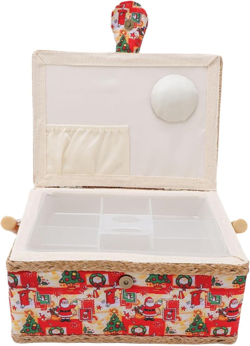 Naaimand - Naaidoos organizer - Hobby opslag - Dubbellaags ontwerp - 29x21x14 cm - Blauw
