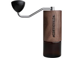 Koffiemolen Handmatig - Versgemalen Koffie - Koffie Bereiden - Nitro Blade Maalschijven - 1200 Milliliter - Amber Zilver