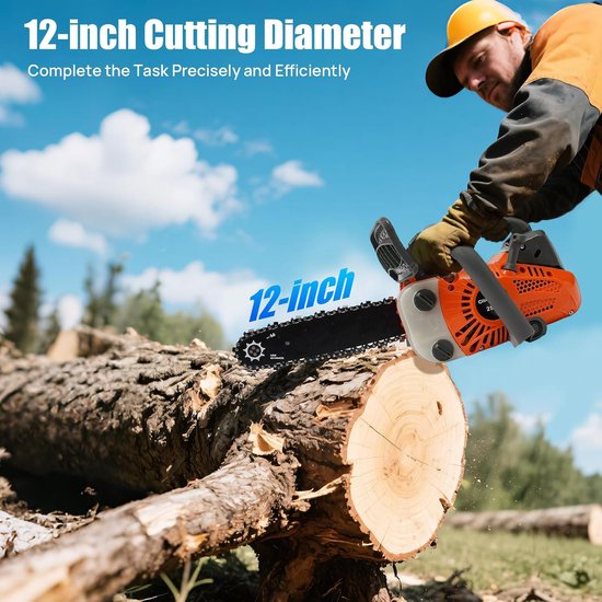 Krachtige 2-Takt Benzine Kettingzaag 30 cm Zaagblad Easy-Start — afbeelding 3