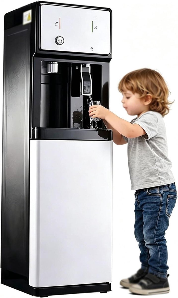Waterkoeler Dispenser - Directe Aansluiting - Direct Warm Water - 3 Temperatuurstanden - 105 x 31 x 31 cm - Wit