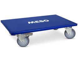 MESO Meubelroller - 350kg draagkracht - Rechthoekig - 2x Geremd - 600 x 350 mm - TPR Rubber wiel - Meubelhondje - Meubellifter - Hondje voor verhuizen - Transporthulp - Transportroller - Transportdolly - Verhuistrolley - Meubeltransporter
