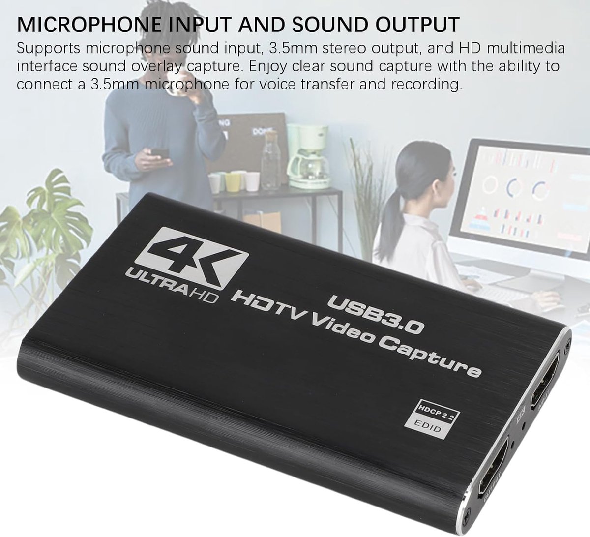 Video Capture Card - HDMI naar USB - Live Streaming - 4K 60Hz Invoer - 1080p 60fps Uitvoer - Aluminium thumbnail 7