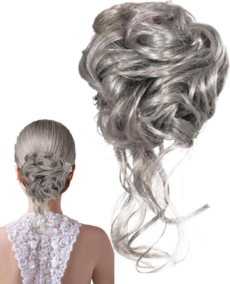 Rommelig Kapsel Stuk - Knot Clip - Snel Stijlen - Extra Groot Formaat - 15 cm - Bruin