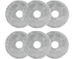 Zes microvezel reinigingsdoekjesGeschikt voor Geschikt voor de robotstofzuigersGeschikt voor Dreame L10s Ultra Gen 3/Gen 2/L10s Pro Ultra Heat/X40/X50 Ultra Complete, Mova E30 Ultra/Mova P50 Pro Ultra, L10s/L40/X30 Ultra en Xiaomi X10+/X20+.