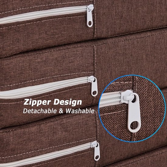 Opvouwbare Matras - Gastenbed - Extra Slaapruimte - Afneembare Hoes - 200x60x5cm - Grijs — afbeelding 3