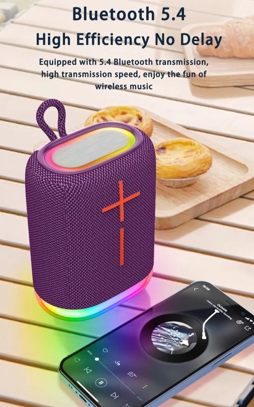 Draagbare Bluetooth 5.3 speaker met RGB-verlichting van Merkloos — afbeelding 3