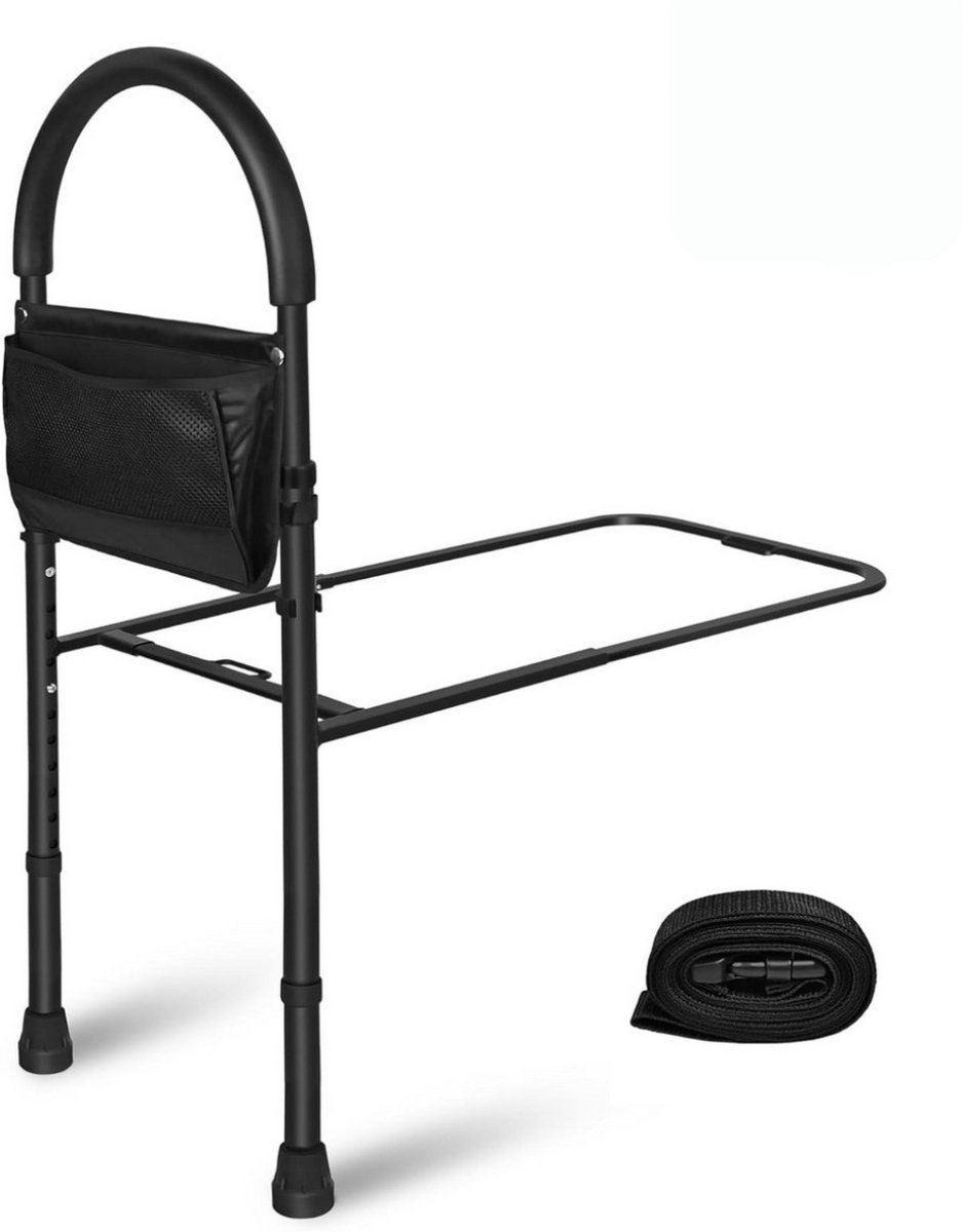 VOKA Bedbeugel - Verstelbaar Bedsteun - Bedrek - Bed uitstaphulp - Transferbeugel Bed - Bedhekje - Bedgreep - Uitstapbeugel - Bedsteun - bed met zachte handgreep - Maximaal 150kg - Transferbeugel