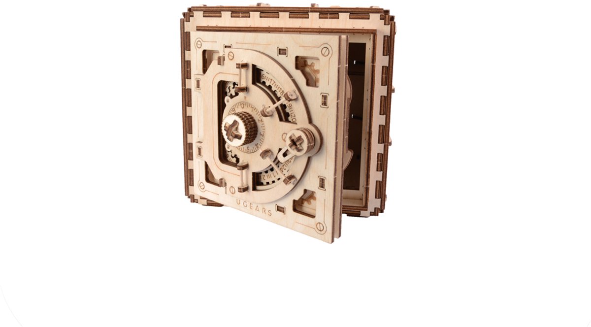 UGEARS 3D Modelbouw - Kluis - Mechanisch Bouwpakket Hout - Educatief Speelgoed — afbeelding 12