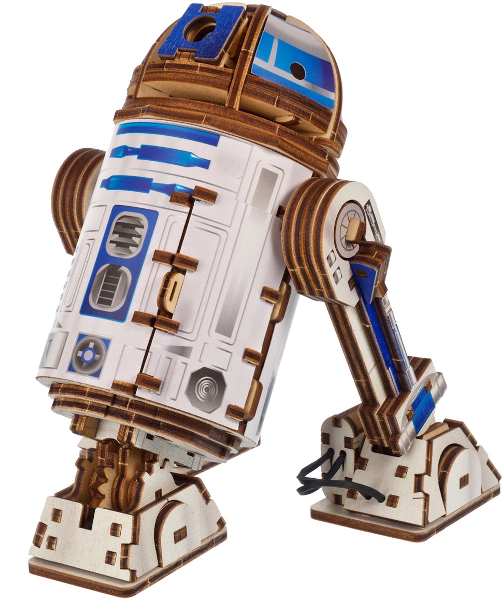 UGEARS 3D Modelbouw - R2-D2 - Star Wars - Mechanisch Bouwpakket Hout - Educatief Speelgoed — afbeelding 14