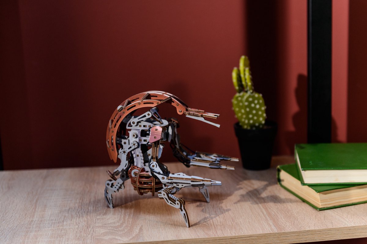 UGEARS 3D Modelbouw - Droideka™ - Star Wars - Mechanisch Bouwpakket Hout - Educatief Speelgoed — afbeelding 7