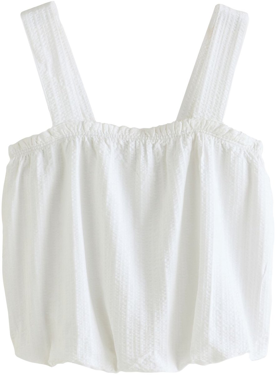 Next - Dames - Mouwloze top met bubbelzoom - Wit