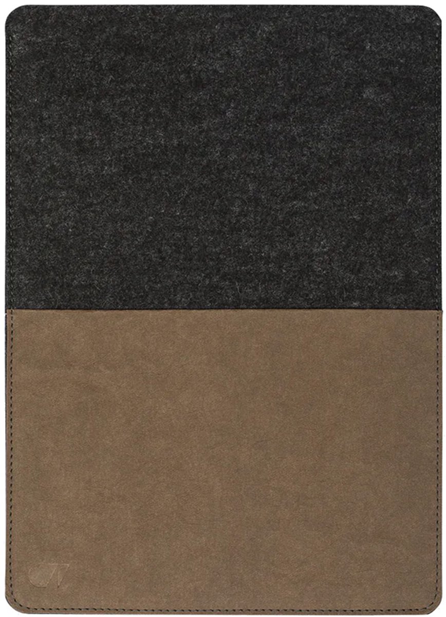 Oakywood Sleeve geschikt voor MacBook Air 15" - Anthrecite - Merino Wolvilt en Washpapa