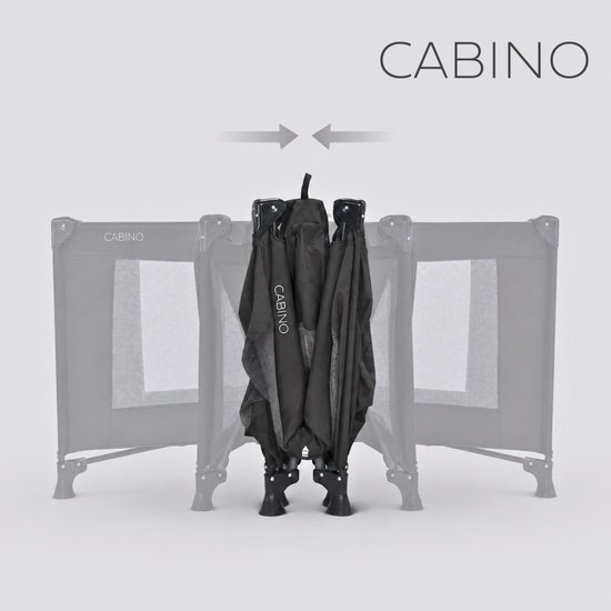 Cabino Campingbedje / Reisbedje Opvouwbaar - 120 x 60 cm - Zwart van Merkloos — afbeelding 2