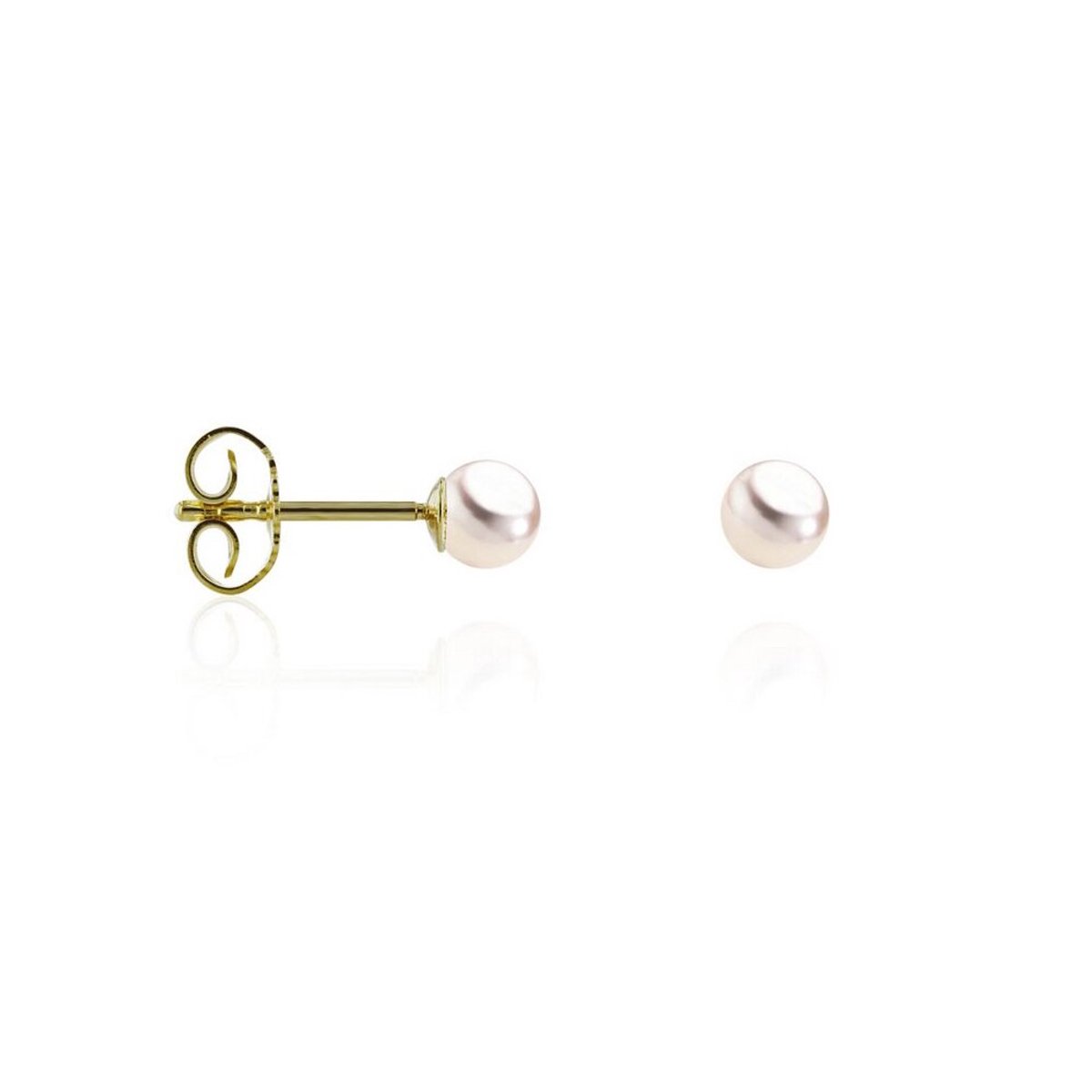 Luna-Pearls - 310.0040 - Oorstekers - Dames - 750 Geelgoud - Akoya-cultuurparel