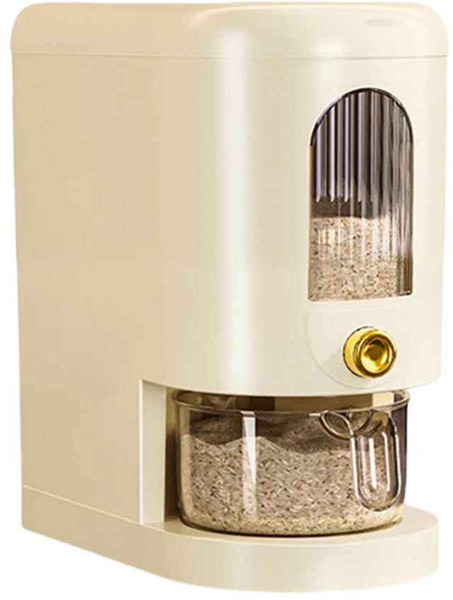 Casa Living Rijstdispenser - 5KG Graancontainer - Vochtbestendig - Insectenwerend - Automatische Doseerfunctie - Voedselveilig