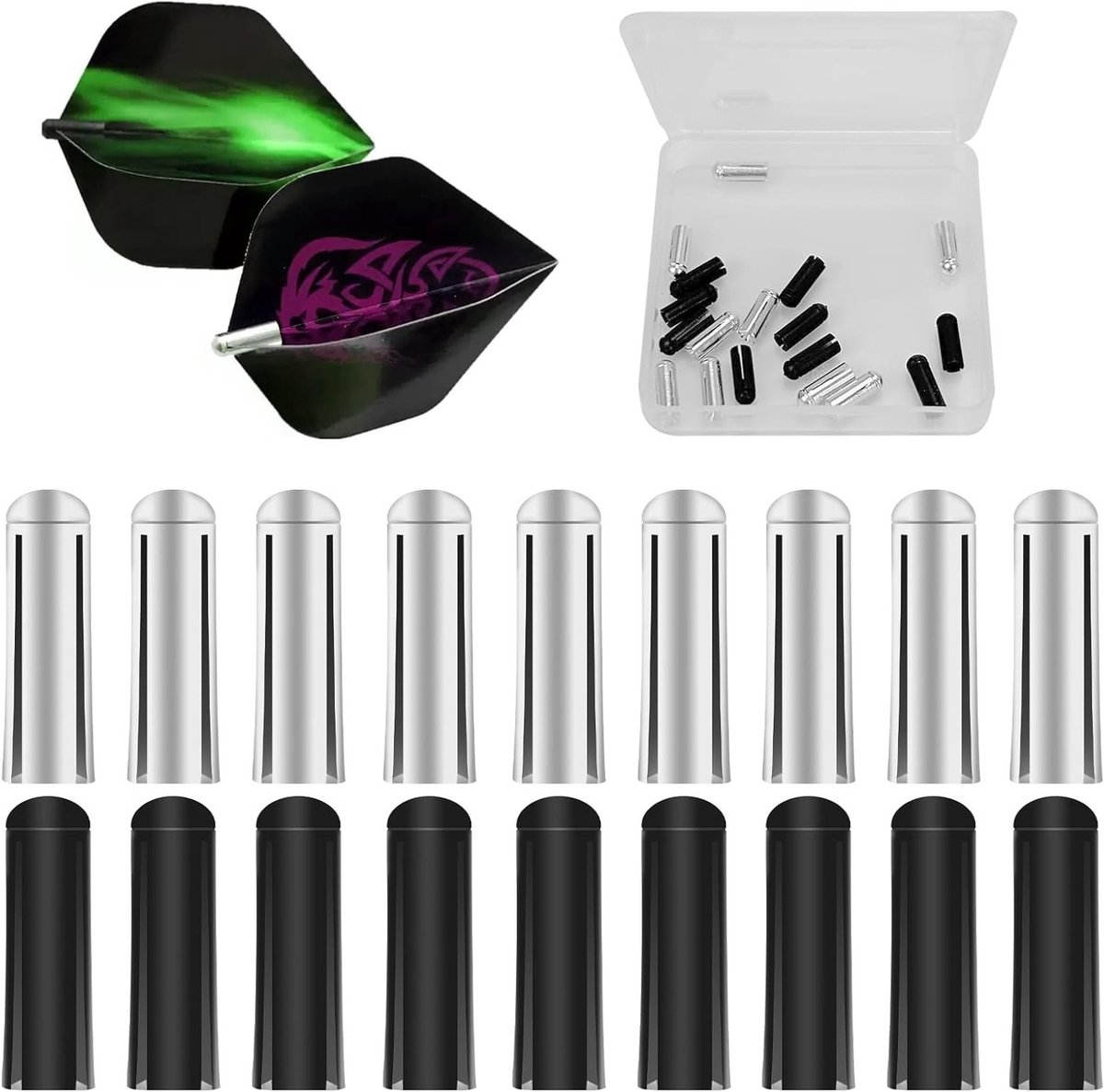 18-delige pijlvluchtbeschermer set, stevige pijlaccessoires voor optimale vluchtcorrectie en bescherming