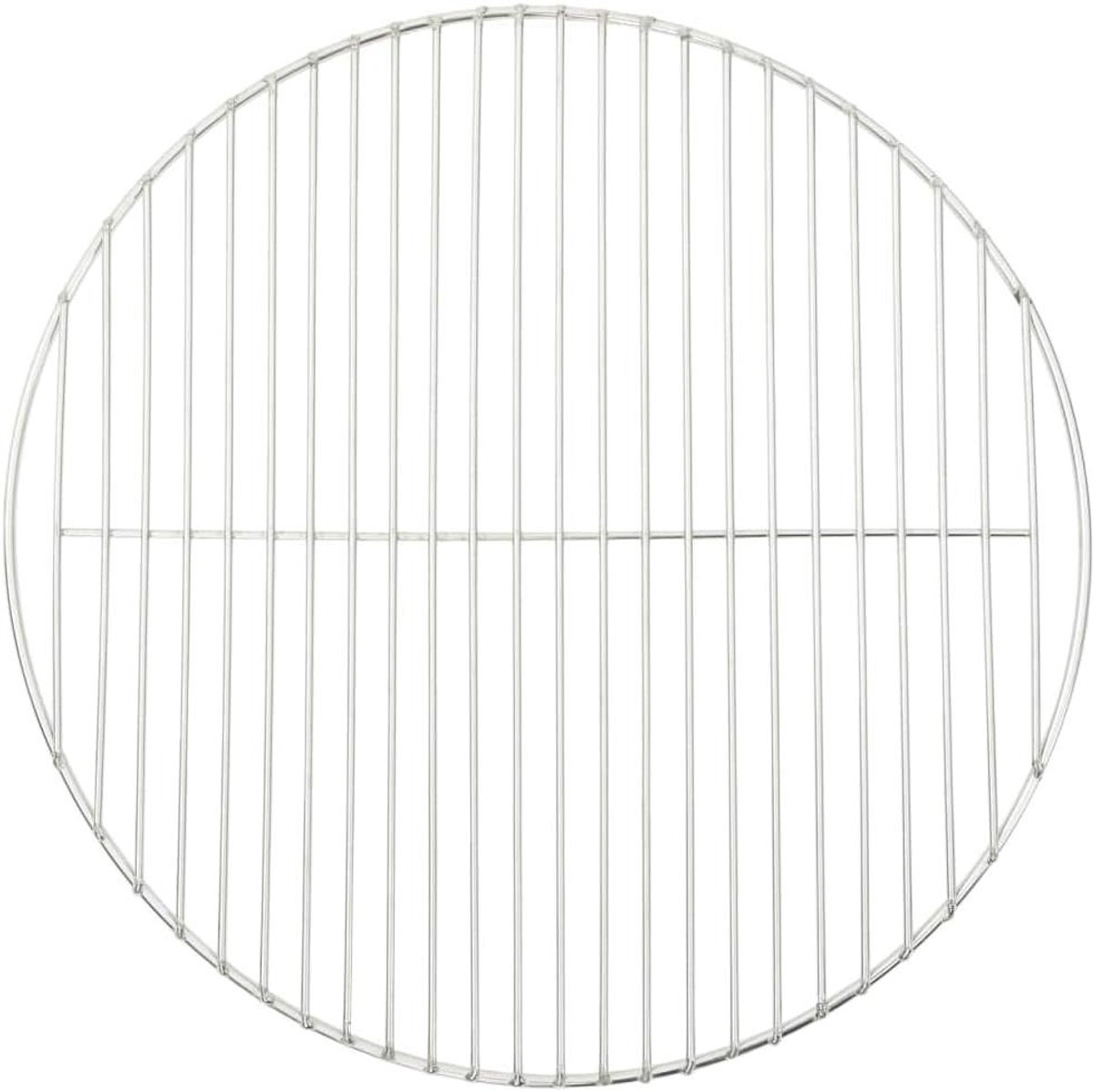 BBQ Grillrooster Rond - Grillplaat Barbecue - Buiten Koken - 304 Roestvrij Staal - Ø47 cm - Zilver
