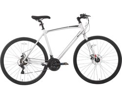 Racefiets – Voor heren en dames – Lichtgewicht aluminium, 14 versnellingen – 71 cm wielen, zilver, maat L, geschikt voor stadswoon-werkverkeer en fitness