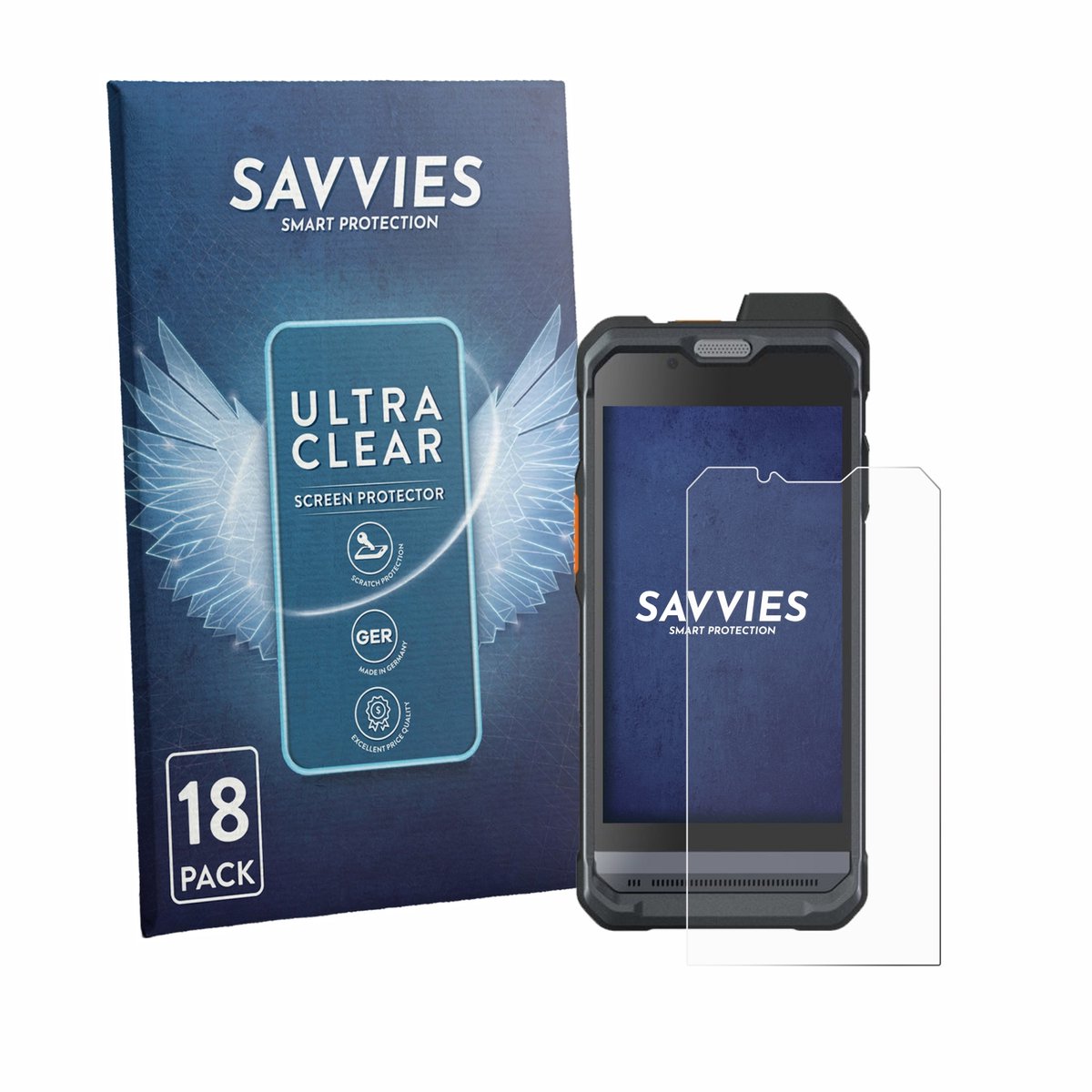 Savvies - Screenprotector voor Hytera PNC460 - Folie Beschermfolie transparant 18 Stuks