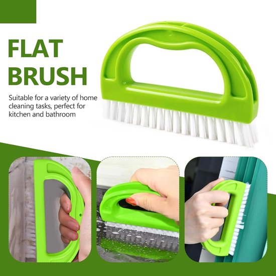 Voegenreiniger Set - Hoekborstels - Spleten Schoonmaken - 8-in-1 Multifunctioneel - 27 x 19 x 3 cm - Groen — afbeelding 2