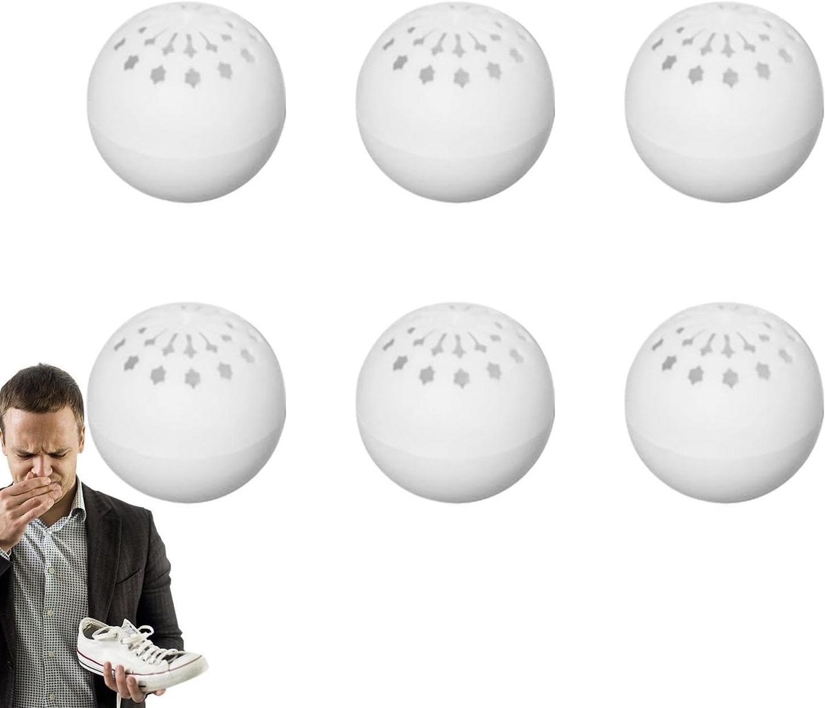 Deodorizer Ballen - Schoenverfrissers Geurvreters - Geuren Neutraliseren - Compact Draagbaar Ontwerp - 6 stuks - Groen
