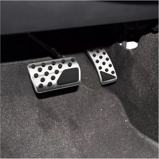 Auto Pedaal Covers - Interieur Accessoires - Veilig Rijden - Antislip Oppervlak - Set van 2 - Zilver Zwart — afbeelding 3