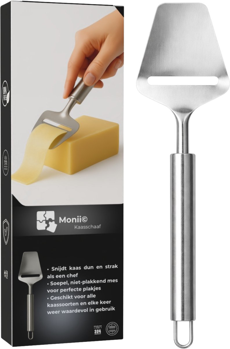 Monii Kaasschaaf - Jonge & Oude Kaas - RVS - Vaatwasserbestendig - Keukengerij - Keuken accessoires