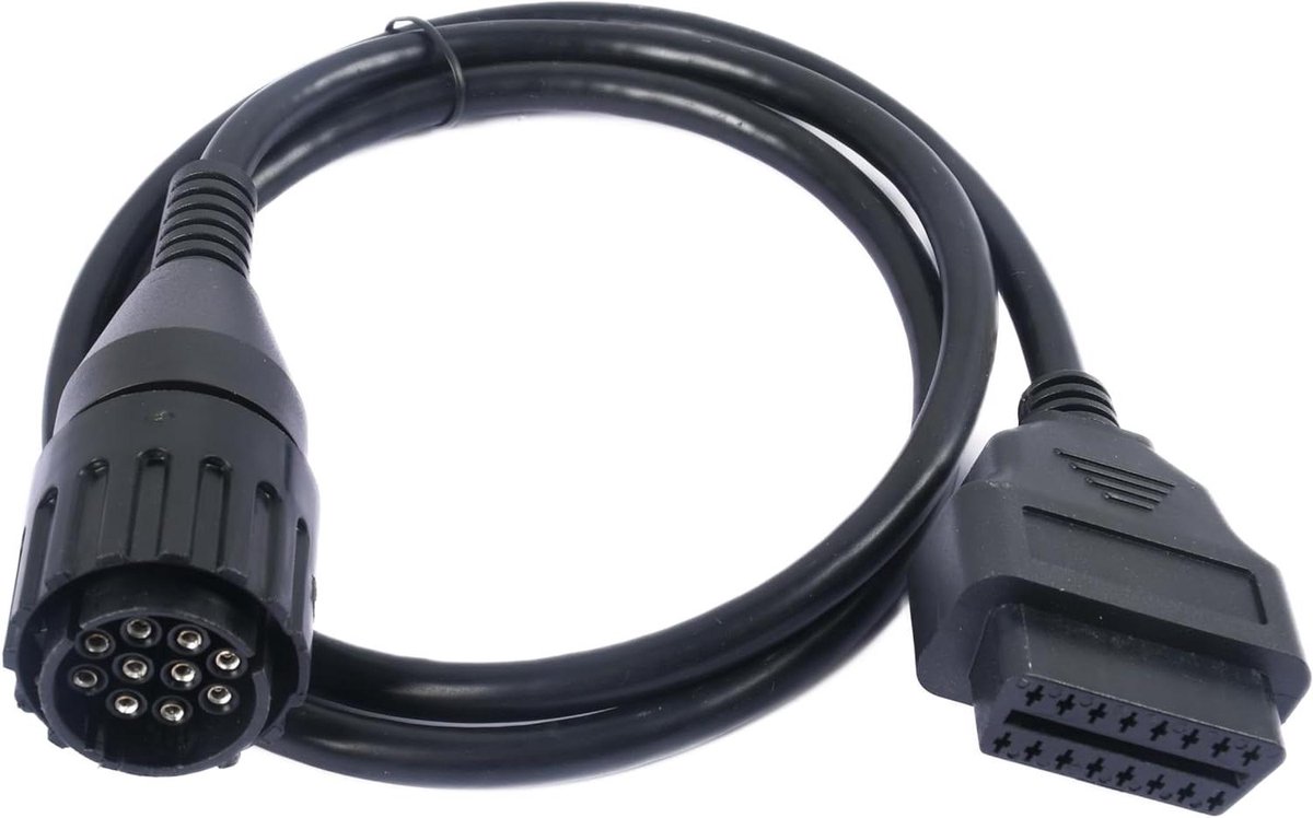 OBD2 Adapterkabel - Diagnosekabel Motorfiets - Motor Diagnostiek - 10-Pins naar 16-Pins - 7 x 3.5 x 3.5 cm - Zwart