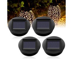 Vervangende Solarlampen - 4 stuks - Solar Buitenlamp - - Buiten & Tuin sensor - Buitenverlichting - Solar Tuinverlichting - Muurverlichting - Zwart