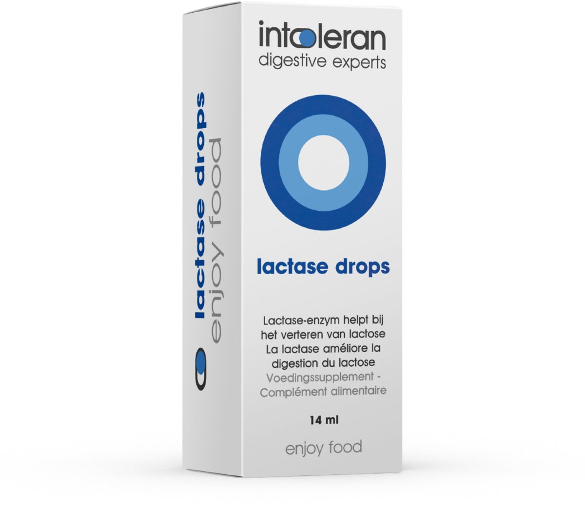 Intoleran Lactase Spijsverteringsenzymen Drops - 14ml | Vloeibaar Lactase enzym voor afbreken Lactose bij een Lactose Intolerantie | Zuivel Lactosevrij maken | Lactosevrij Koken & bakken | Vegan