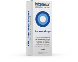 Intoleran Lactase Spijsverteringsenzymen Drops - 14ml | Vloeibaar Lactase enzym voor afbreken Lactose bij een Lactose Intolerantie | Zuivel Lactosevrij maken | Lactosevrij Koken & bakken | Vegan