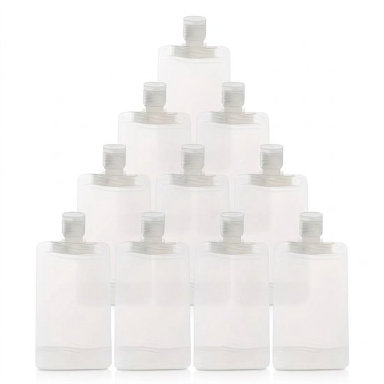 Transparante reisflesjes reisverpakking unisex navulbare knijp flessen set 100 ml lekvrije cosmetische containers voor shampoo lotion douchegel 10 stuks