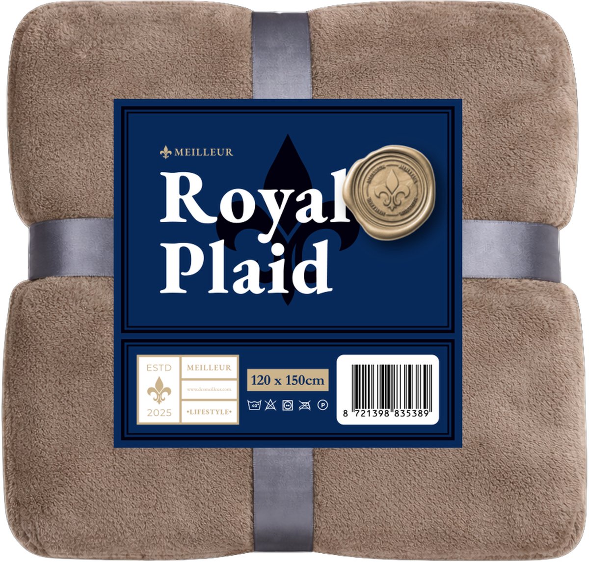 Meilleur Plaid - 120 x 150 cm - Taupe - Zachte plaid voor bank, bed en decoratie