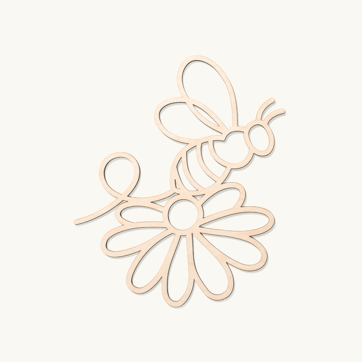 Tussen de bloemen | Wanddecoratie | Bij - rust | 25x25