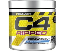 Cellucor C4 Ripped Pre Workout - Icy Blue Razz - 30 shakes (189 gram)