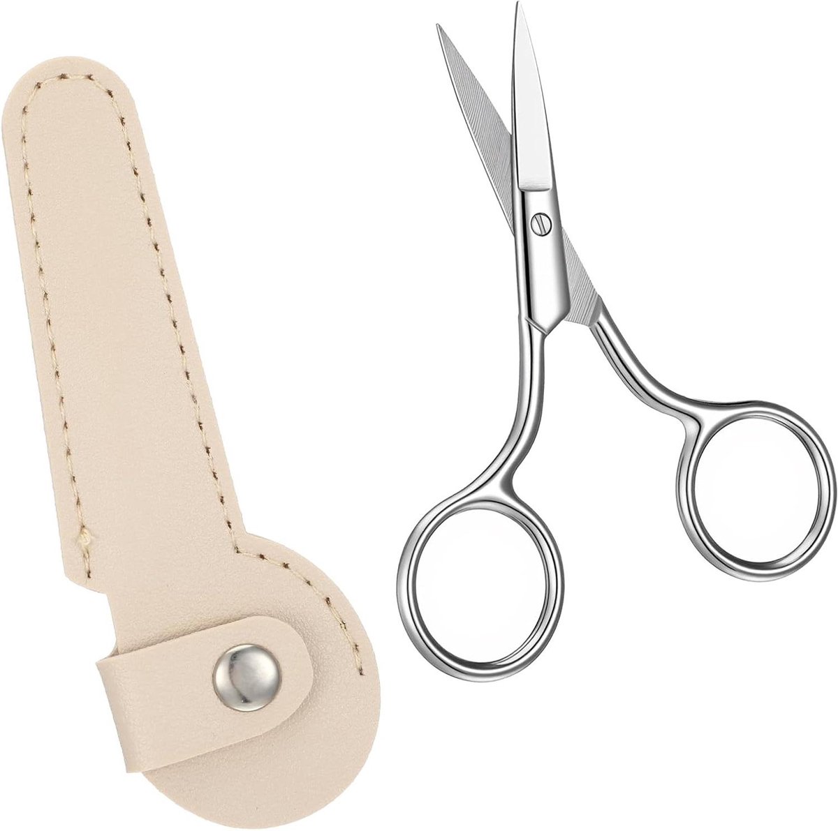 Scherpe Precisie Schaar - Grooming Tool - Gezichtsbeharing Knippen - Roestvrij Staal - 9 cm - Zilverkleurig