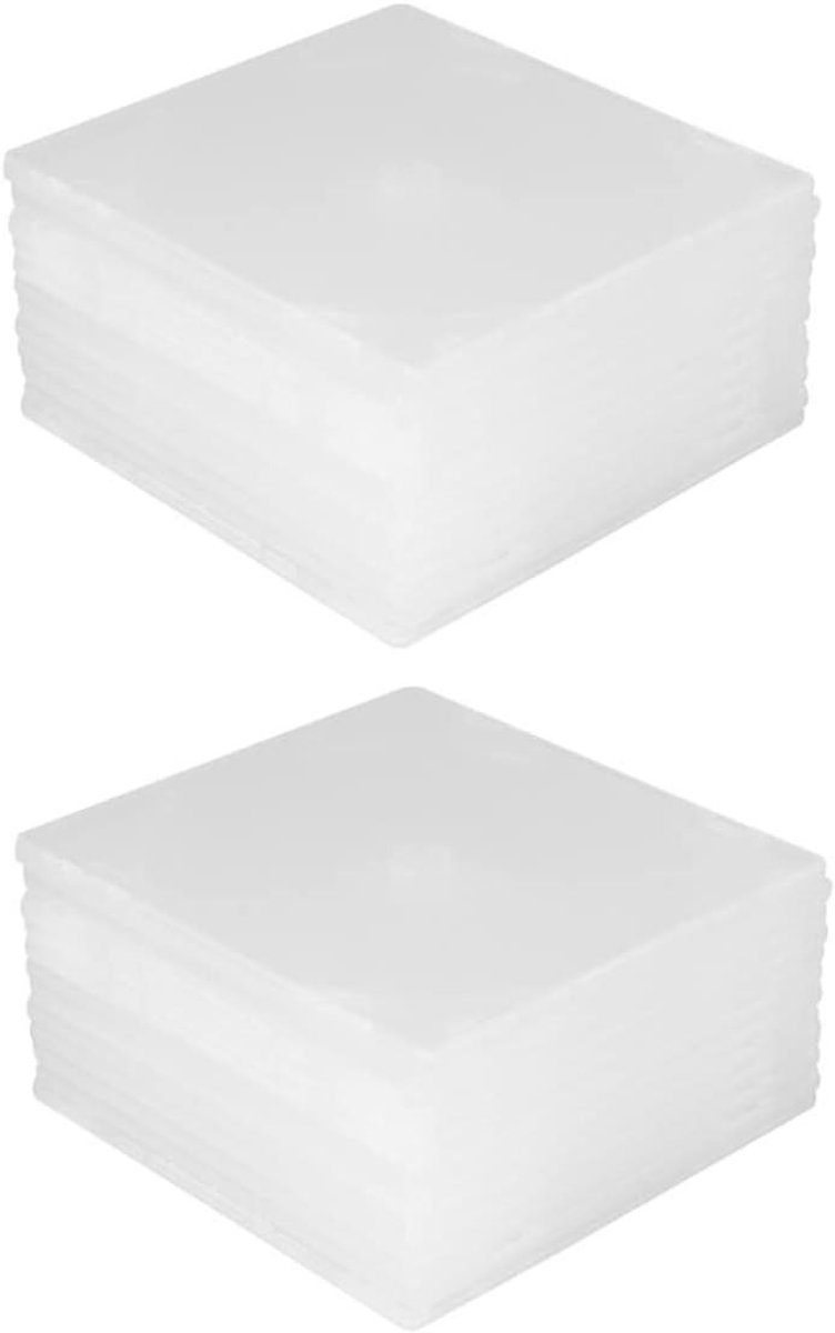Opbergdoosjes CD - Hoesjes DVD - Media Beschermen - Transparant Slim - 20 stuks - Wit