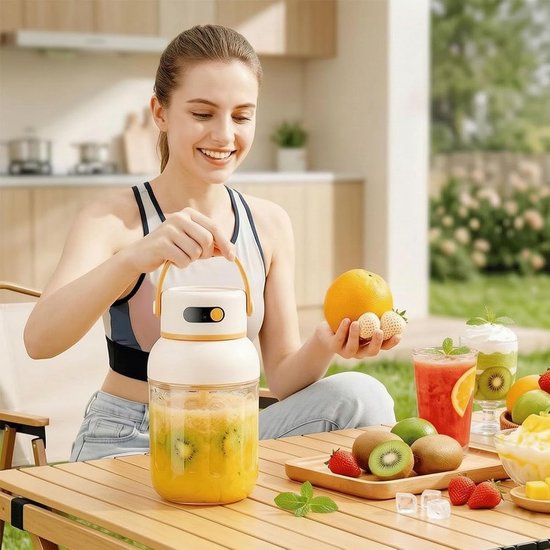 Draagbare Blender - Persoonlijke Juicer - Smoothies Maken - USB-C Oplaadbaar - 40oz - Blauw — afbeelding 3