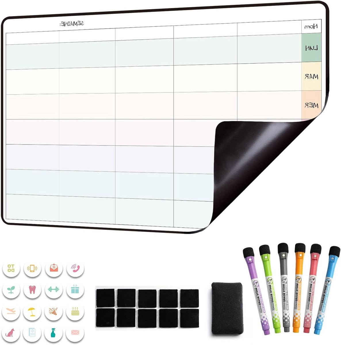 Magnetische Weekplanner - Familieorganizer - 42 × 28 cm