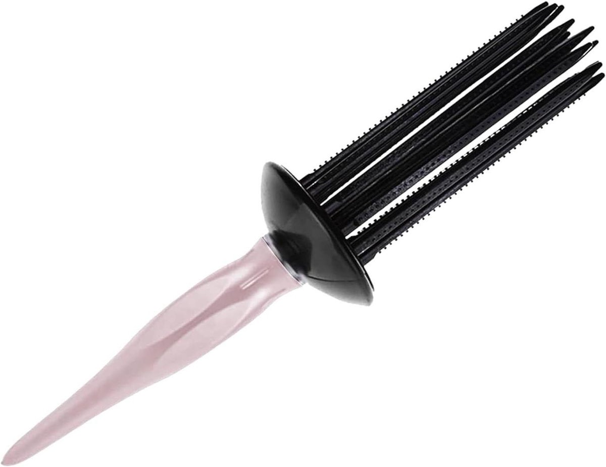 Haarstyling Kam - Krulborstel Rol - Krullen Maken - Ergonomisch Ontwerp - 24.5 cm - Zwart