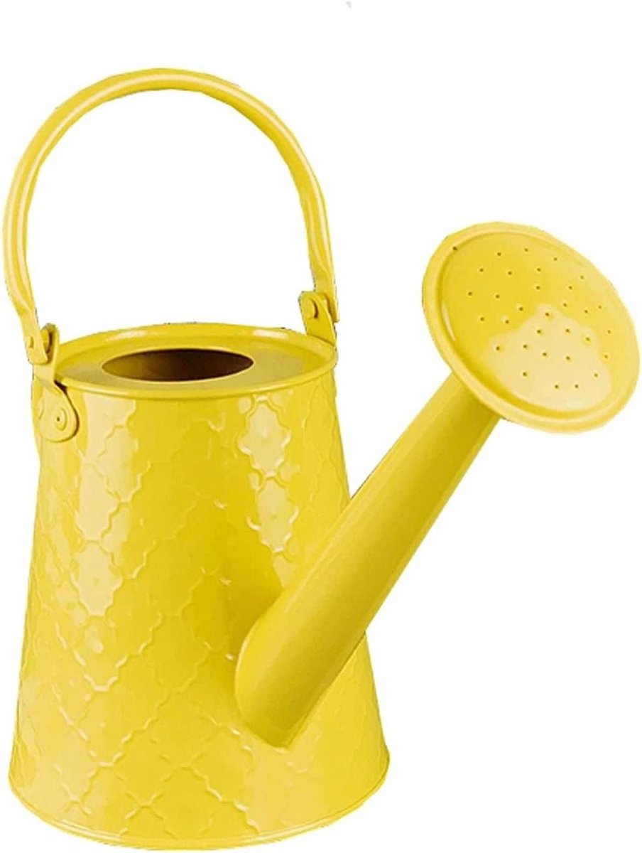 Metalen Gieter - Waterkan Tuin - Planten Water Geven - Lange Uitloop - 1.6 Liter - Groen Geel