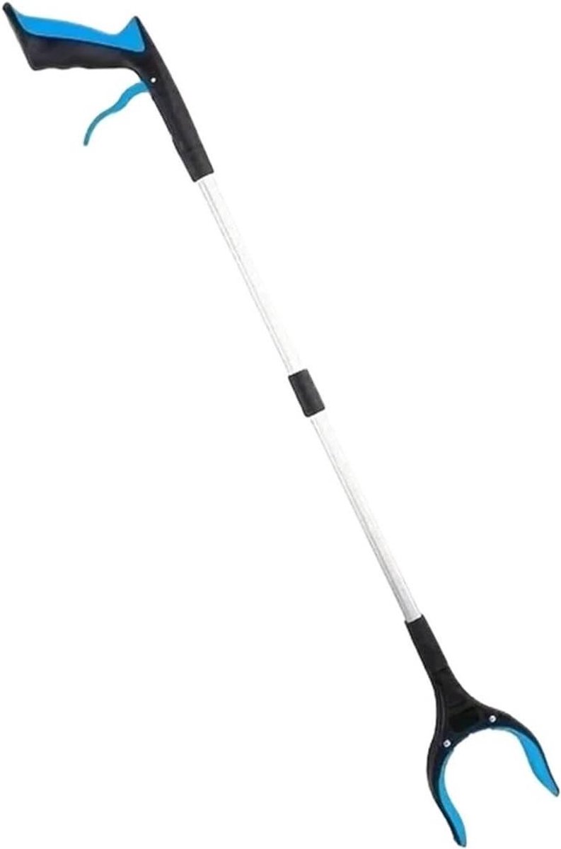 Vuilnisraper Grijper - Grijper Tool - Afval Oppakken - Lange Reikwijdte - 110 cm - Blauw